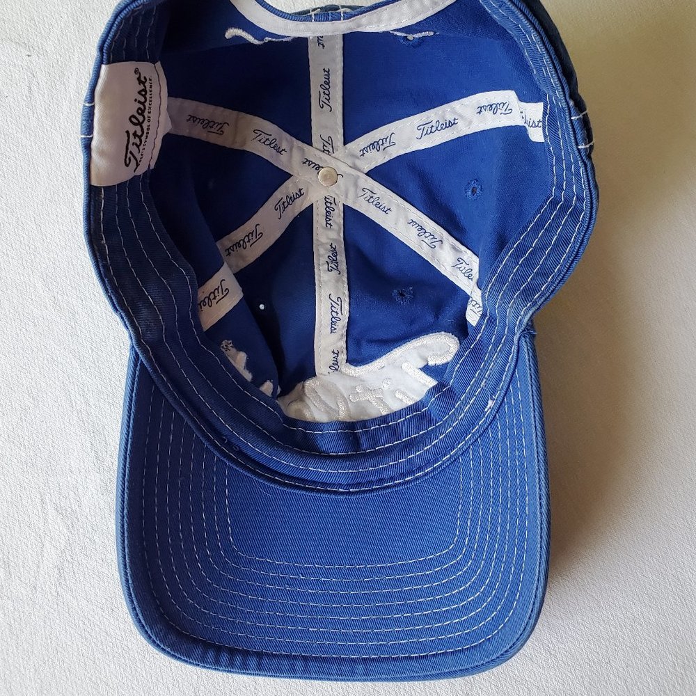 Titleist Blue Canvas Cap FJ Pro V1 Adjustable Hat - Picture 7 of 11